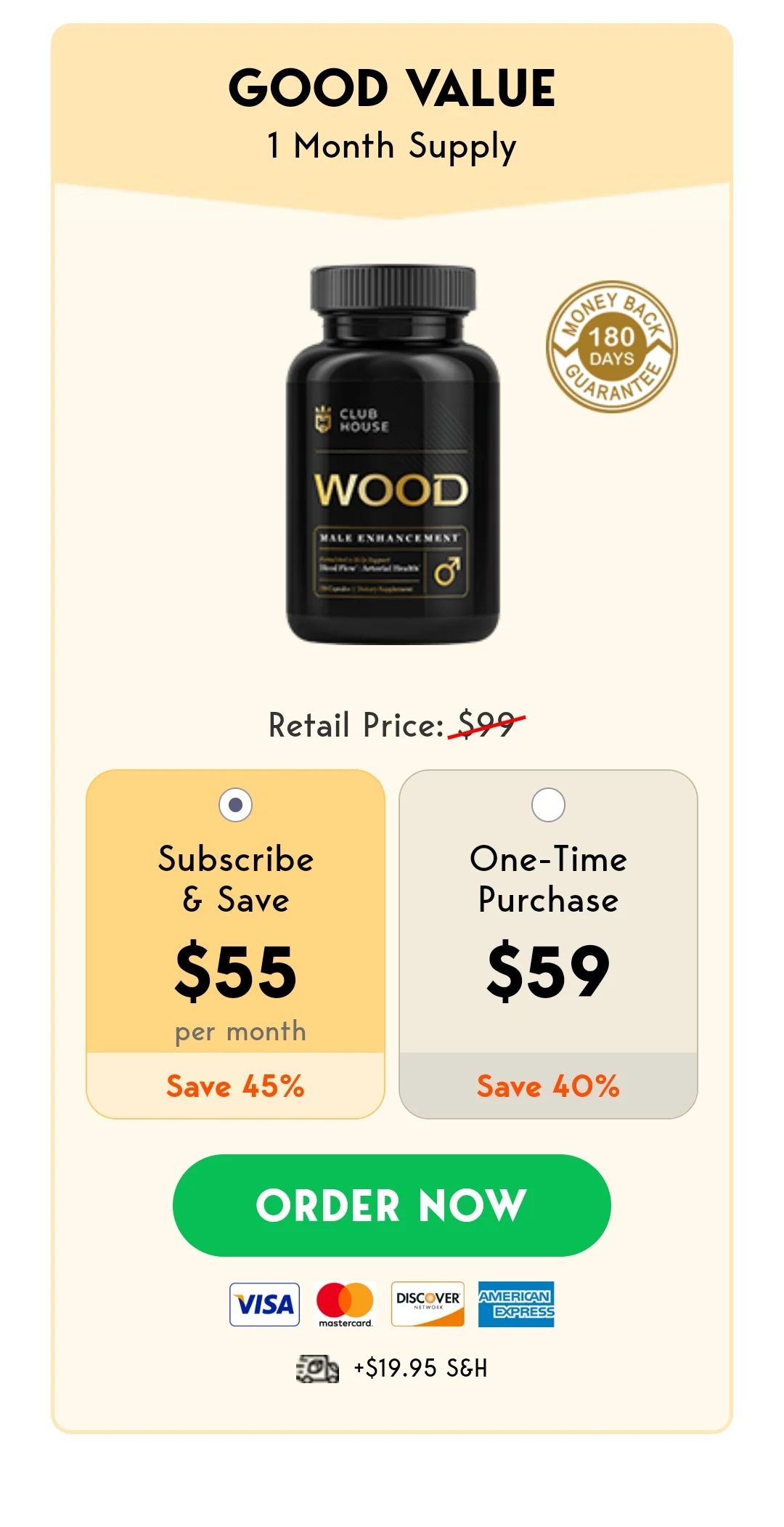 Clubhouse Wood™ 1 bottle pricing